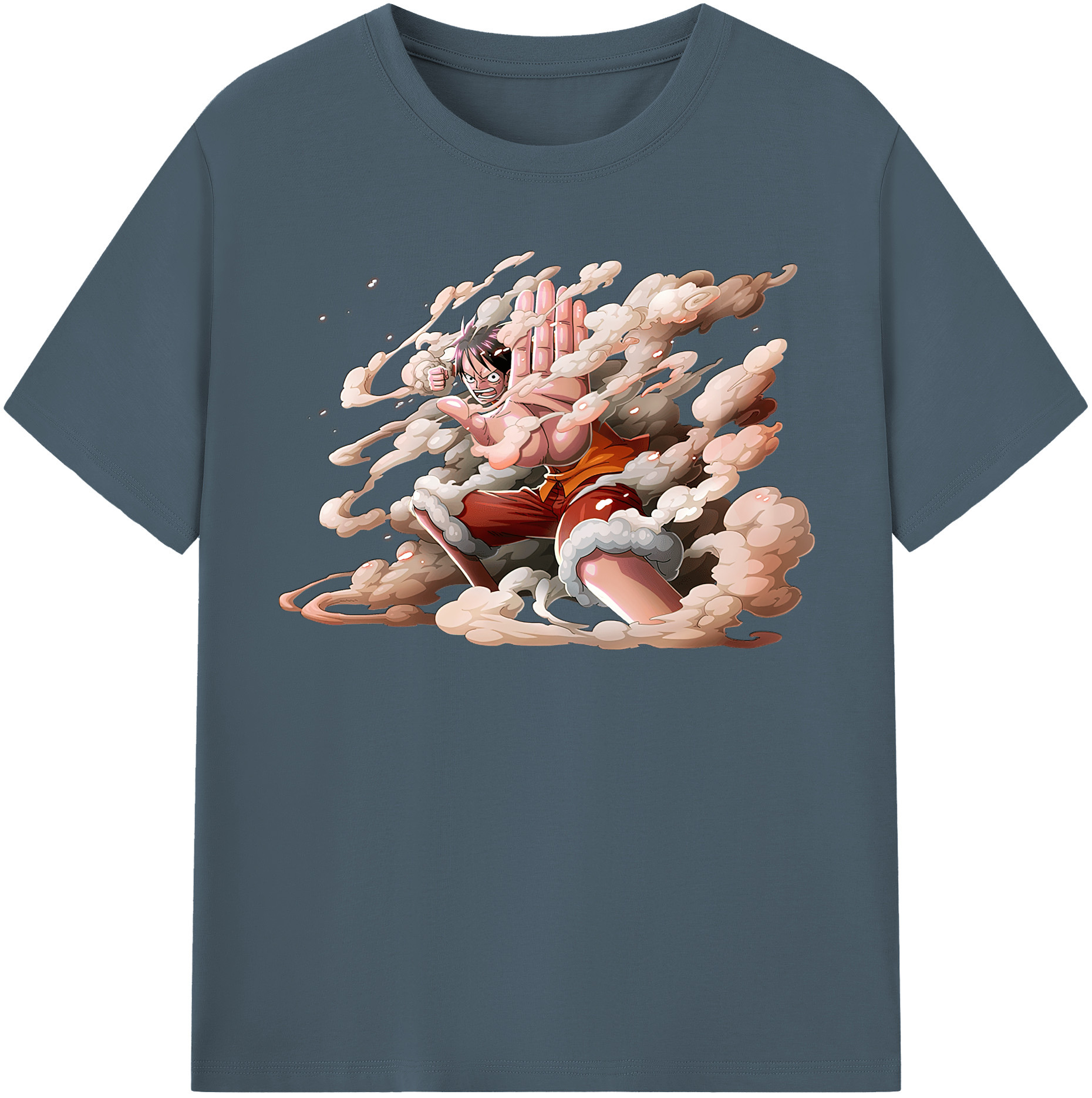 ワンピース モンキー・D・ルフィ ONE PIECE Monkey D. Luffy 綿100％半袖Tシャツ（フロントプリント）